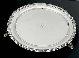 Coin silver salver William Forbes Marquand New York